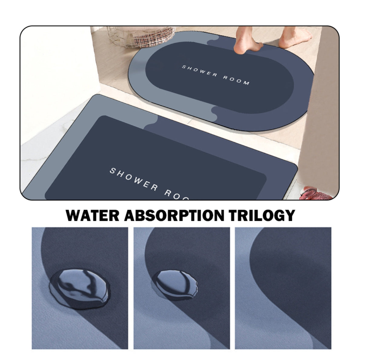 BATHROOM MAT™️ - TAPETE DE BAÑO ANTIDESLIZANTE