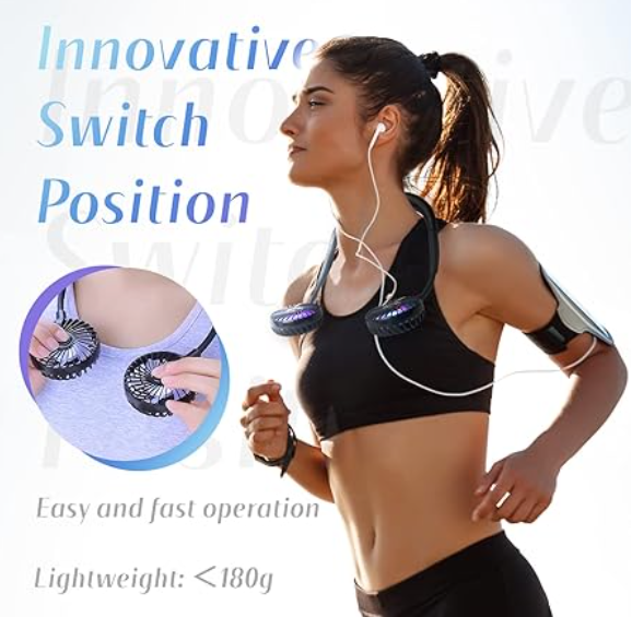 VENTILADOR PORTATIL DE ALTA POTENCIA CON LUZ LED
