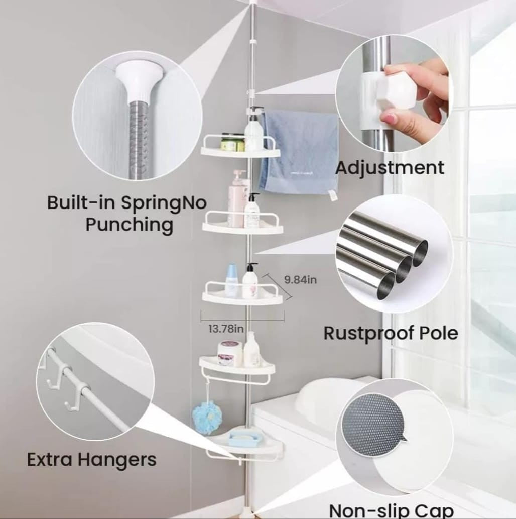 StableShower- Organizador de Esquina para una Ducha Segura
