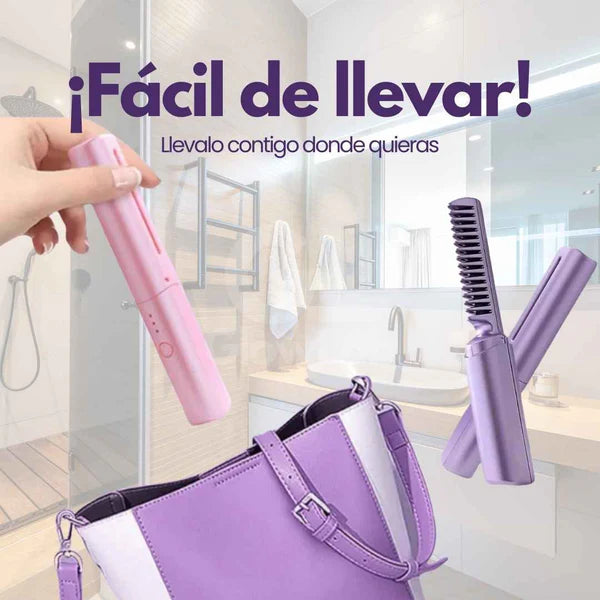 LuxeGlide ® -PEINE ALISADOR 2 en 1 INALAMBRICO PORTATIL