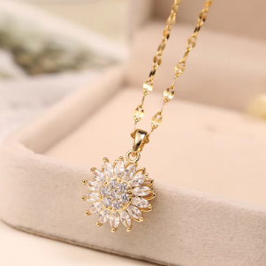 COLLAR GIRASOL GIRATORIO + CAJA DE REGALO 🎁