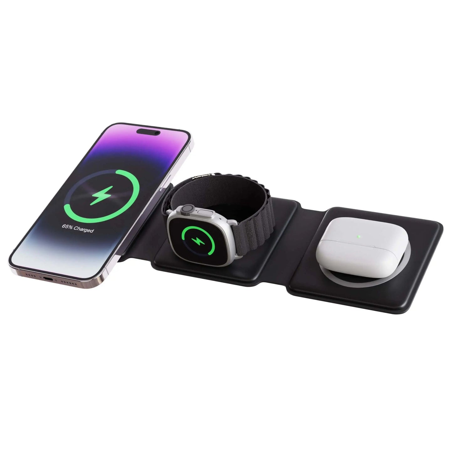 Cargador Inalámbrico Plegable 3 en 1