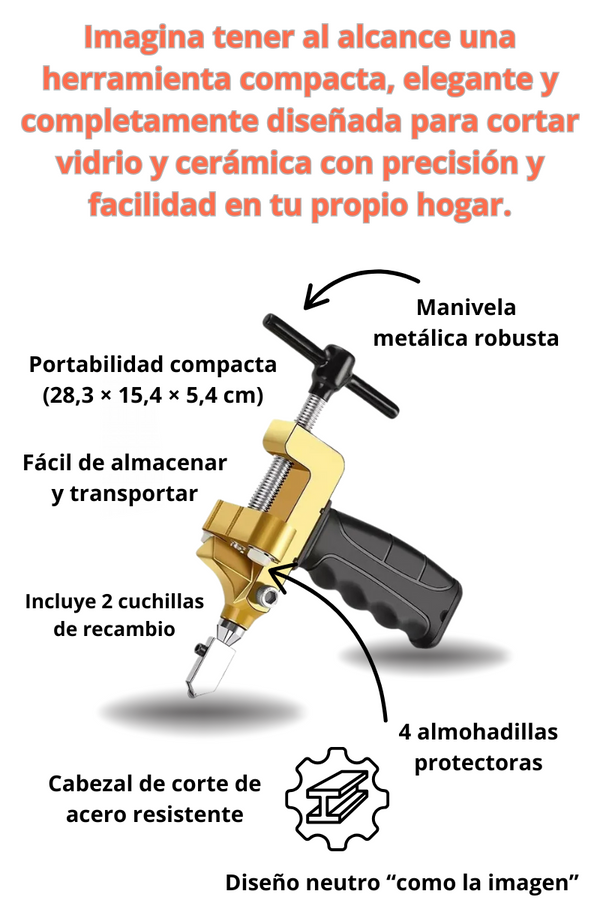 Cortador Versátil para Vidrio y Baldosas