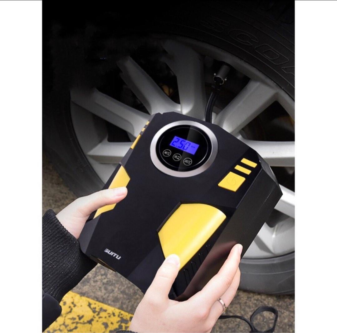 Compresor de Aire Digital Portátil + 4 boquillas adicionales