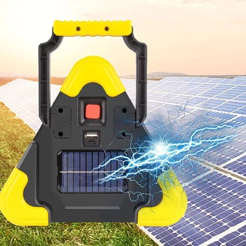 TRIANGULO DE EMERGENCIA + LINTERNA + POWER BANK + PANEL SOLAR ( 4 EN 1 )