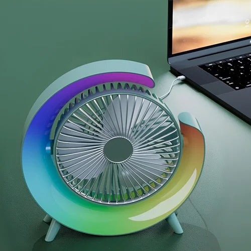 AirFlow Elite ®️ - VENTILADOR PORTATIL CON LUZ RGB