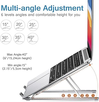 Base ajustable para ordenador portátil, almohadilla de refrigeración 💻