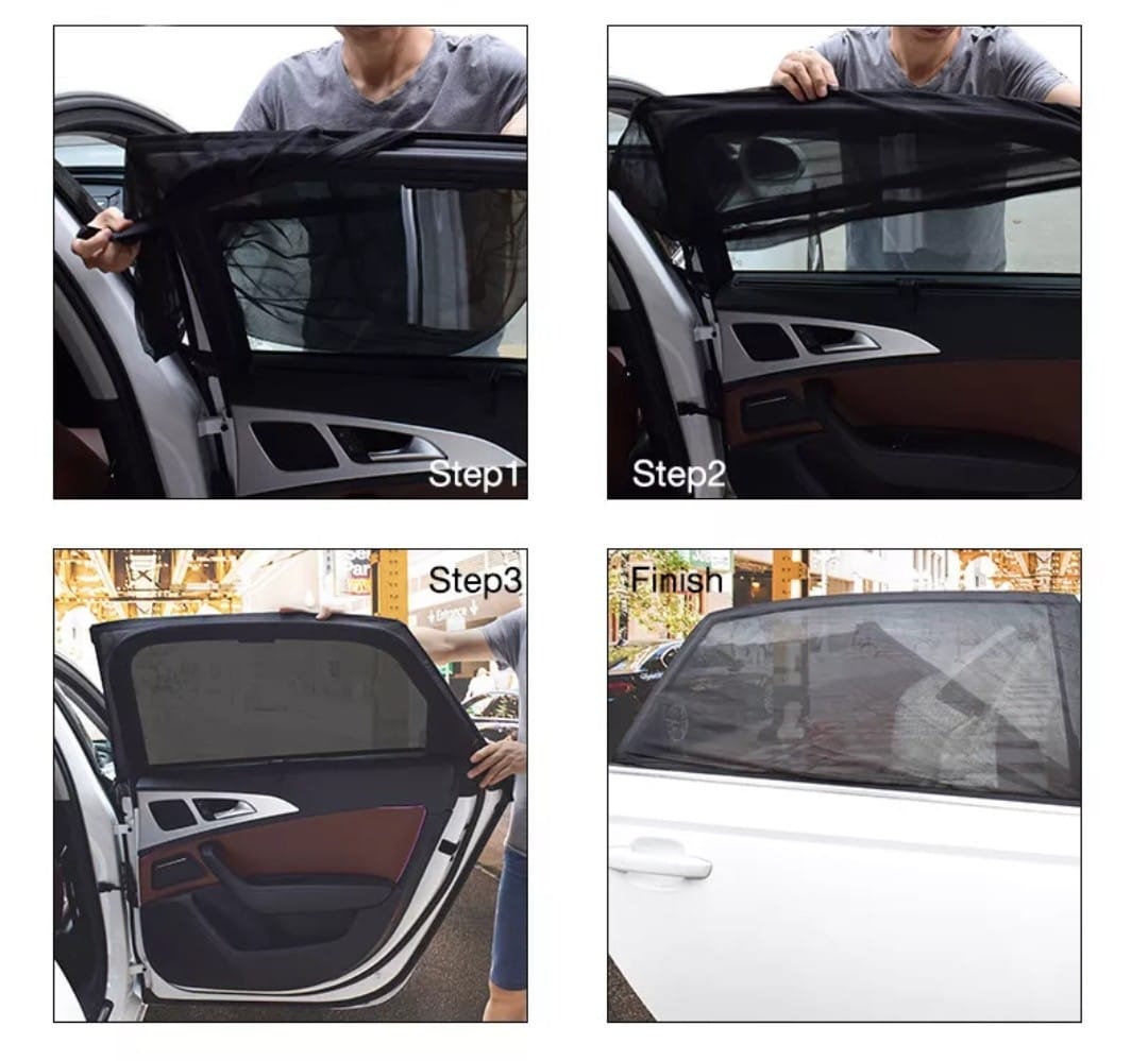 PROTECTOR SOLAR PARA VENTANAS DEL AUTO (INCLUYE 2 UNIDADES)🚗