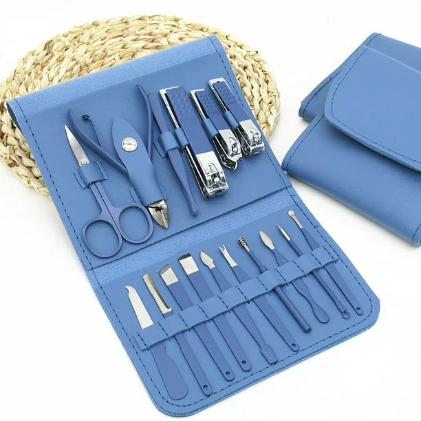 ®Kitmanicure + 16 herramientas de acero