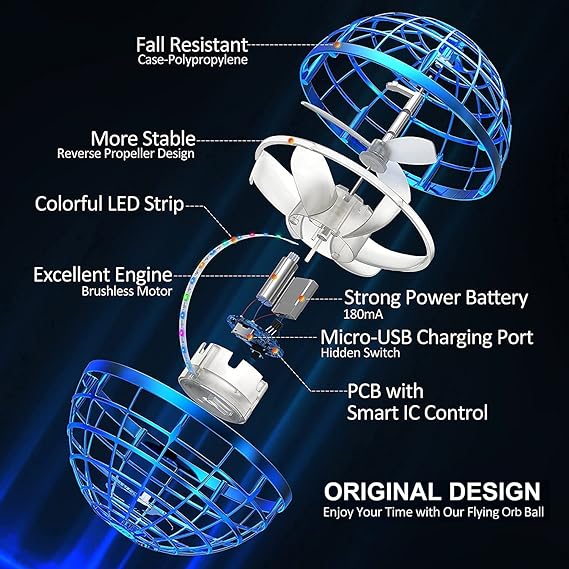 SkySphere ™️  PELOTA VOLADORA CON LUCES