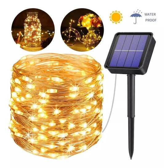 Outdoor Solar - Luces Navideñas con Panel Solar - 20 Metros 200 luces LED