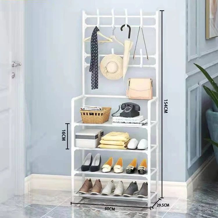 ORGANIZADOR DE ZAPATOS 4 NIVELES Y PERCHERO DE ALTA RESISTENCIA