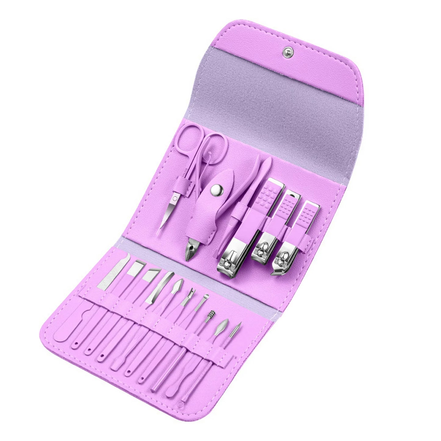 ®Kitmanicure + 16 herramientas de acero