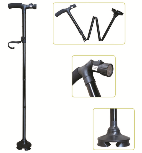 Luminocane™️ BASTÓN ORTOPÉDICO PLEGABLE LIVIANO INCLUYE LINTERNA LED