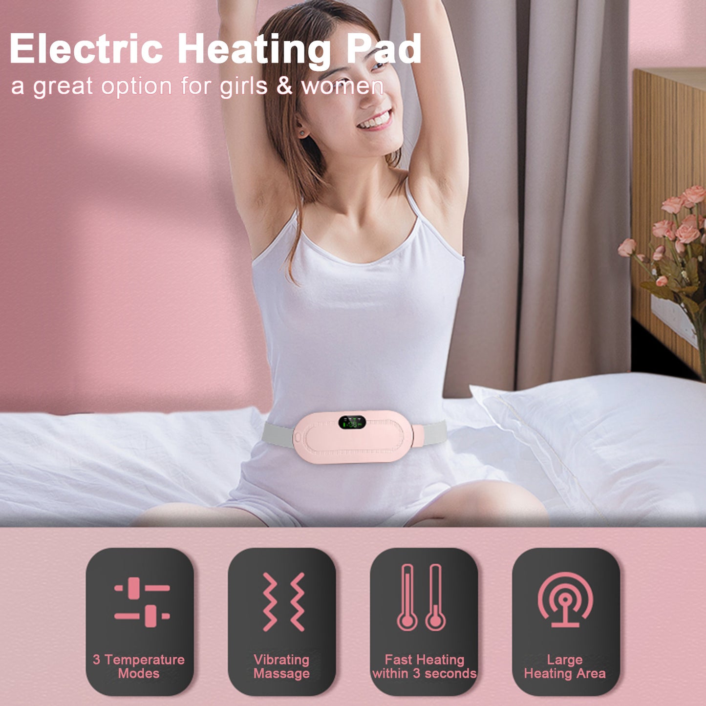 QUICK HEAT™️- CINTURÓN ALMOHADILLA PARA CÓLICOS MENSTRUALES