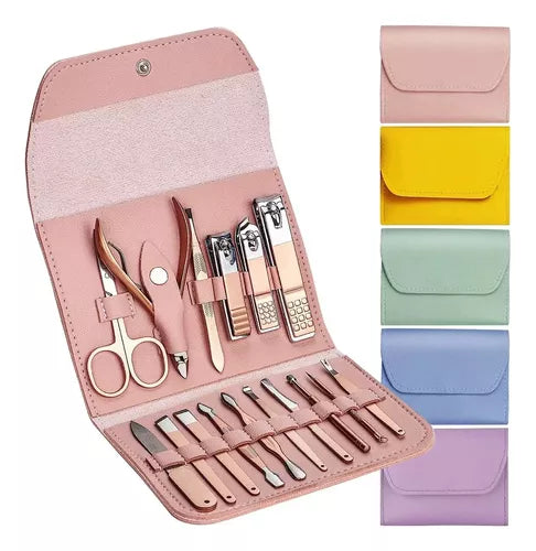 ®Kitmanicure + 16 herramientas de acero