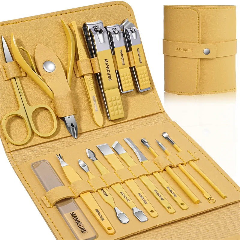 ®Kitmanicure + 16 herramientas de acero