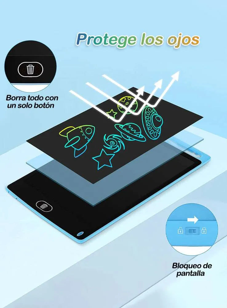 MAGIC WORLD ™️ - TABLERO MAGICO LCD 12" PIZARRA DIDACTICA