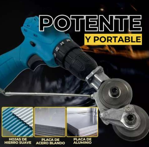 MetalCutter - ADAPTADOR DE TALADRO PARA CORTAR PLACAS METALICAS Y ALUMINIO