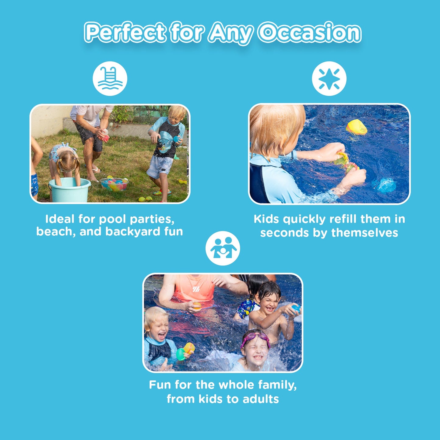 MagniBall ®️ -Globos de Agua Reutilizables con cierre Magnético ¡ GRAN PROMO Paquete x 6!!