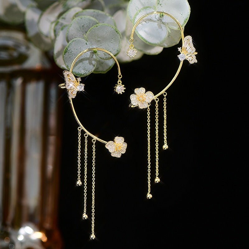 Aretes Sin Perforación Mariposa