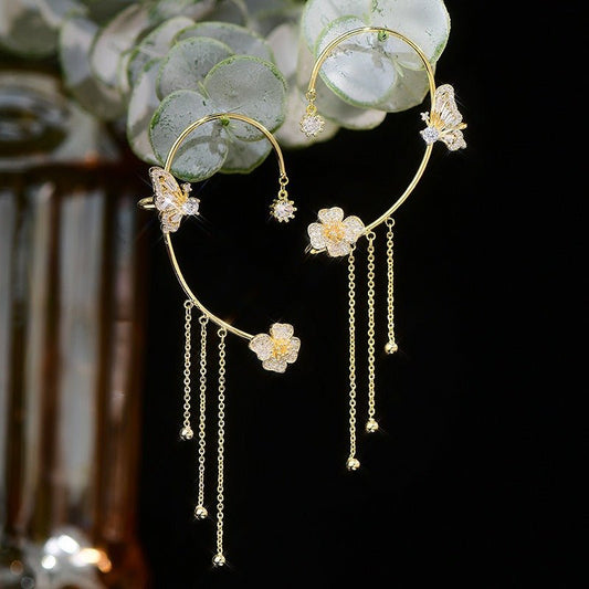 Aretes Sin Perforación Mariposa