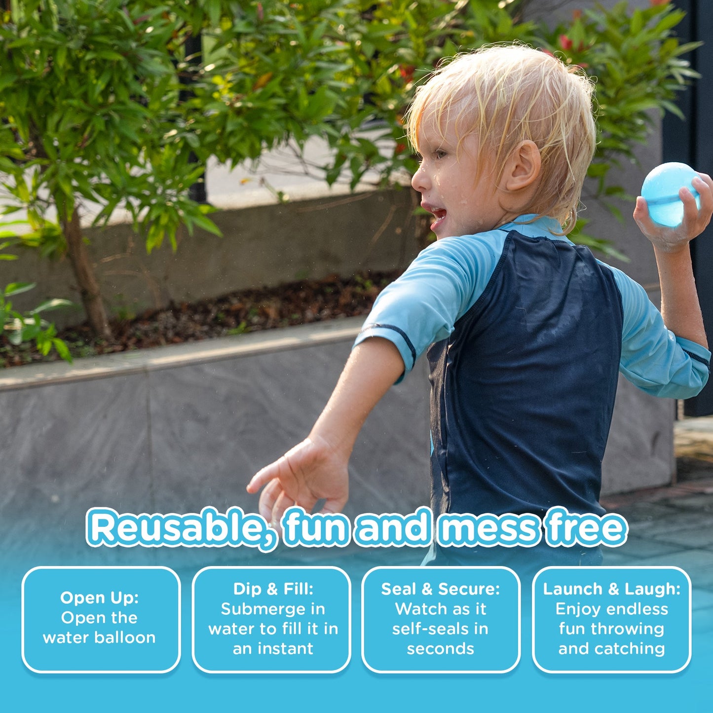 MagniBall ®️ -Globos de Agua Reutilizables con cierre Magnético ¡ GRAN PROMO Paquete x 6!!