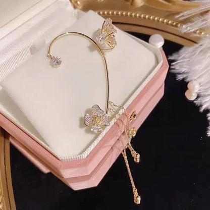 Aretes Sin Perforación Mariposa
