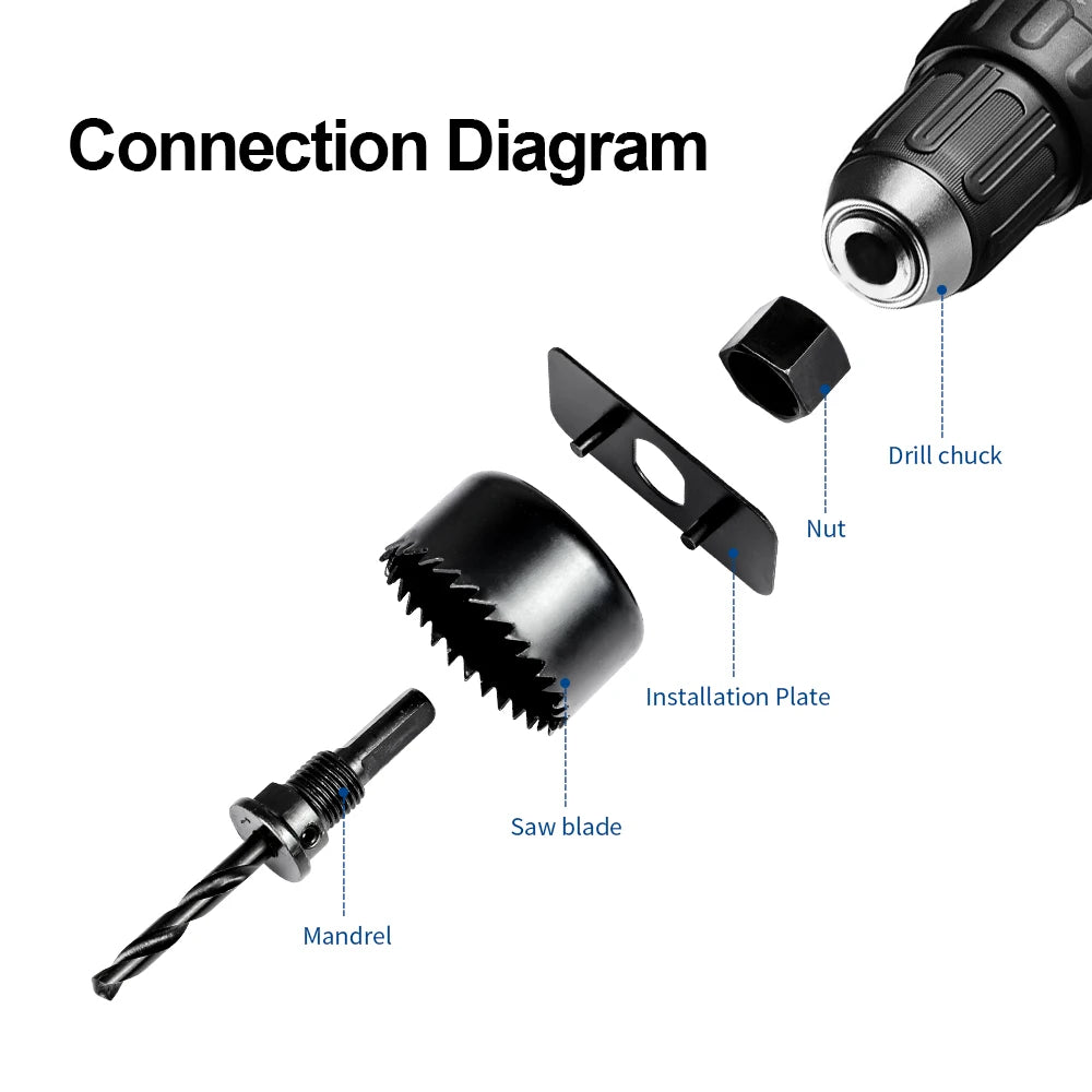 Kit de Sierra Perforadora con 11 Piezas