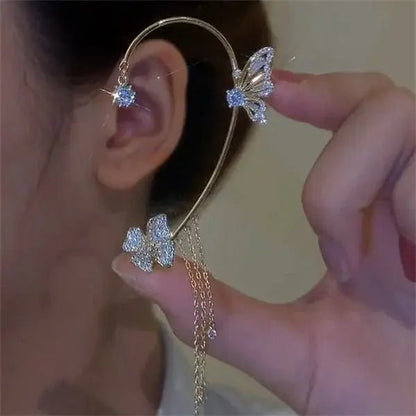 Aretes Sin Perforación Mariposa