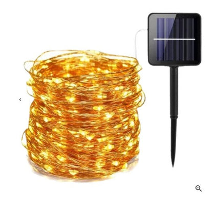 Luces Navideñas con Panel Solar  20 Metros 200 Luces LED💡🎅🏼