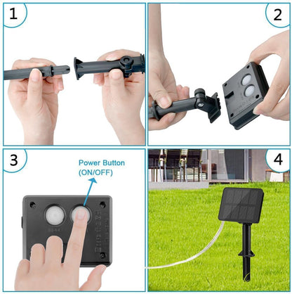 Luces Navideñas con Panel Solar  20 Metros 200 Luces LED💡🎅🏼