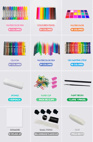 Mega Set de Arte Creativo - 208 Piezas