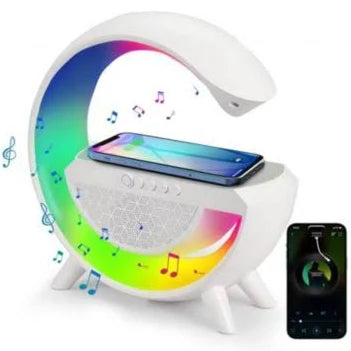 Parlante Lampara G con Cargador Inalámbrico