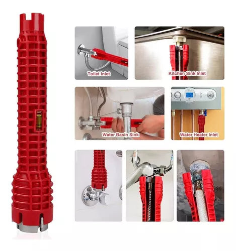 PLUMBING PRO -Llave 8 En 1 Multifunción Para Grifería