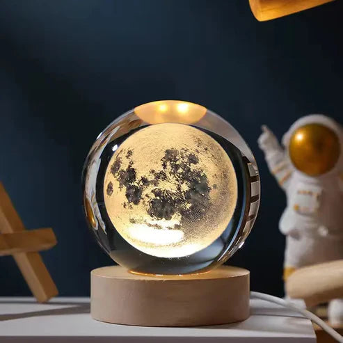 Lámpara Esfera de Cristal 3D Luna y Saturno ¡GRAN PROMO!!  PAGA 2 Y LLEVA LA TERCERA GRATIS🚨